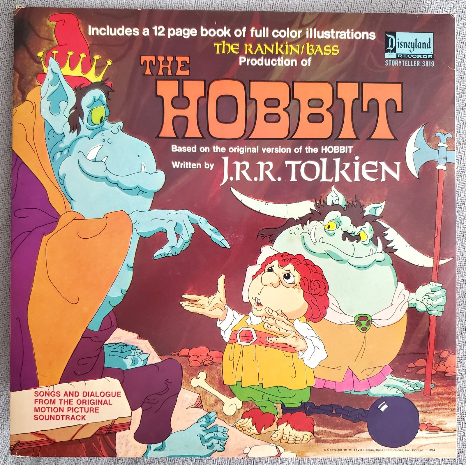VINTAGE 1977 ~ THE HOBBIT ~ LP / ALBUM ~ STORYTELLER 3819 - DISNEY LAND RECORDS