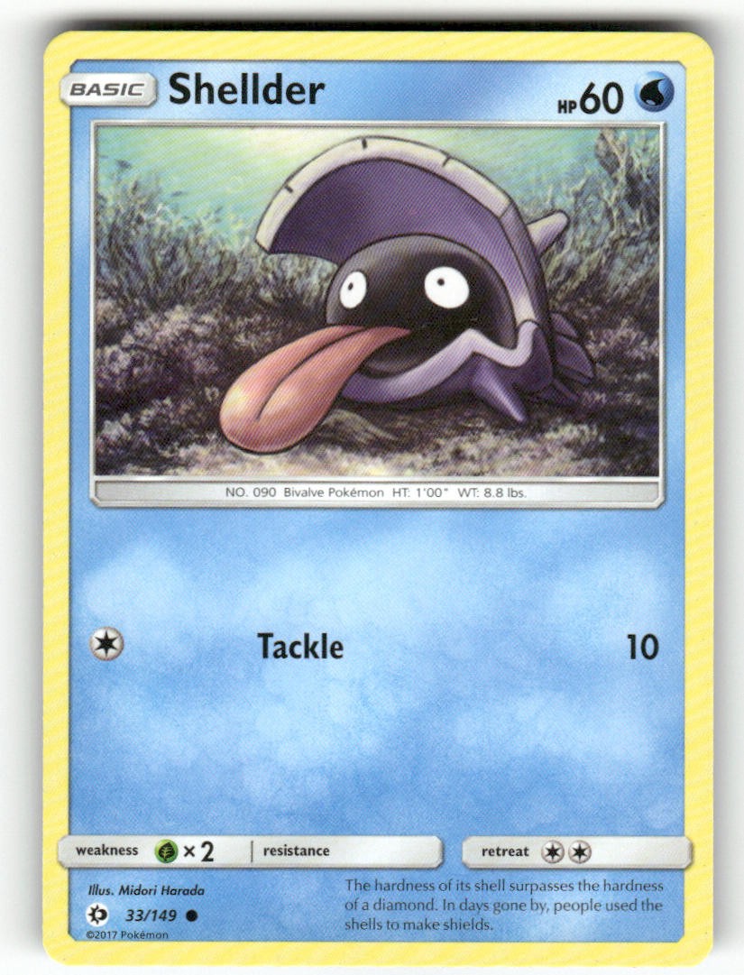 Shellder 33/149 Set Base SM Comune Pokemon Giocato Leggermente