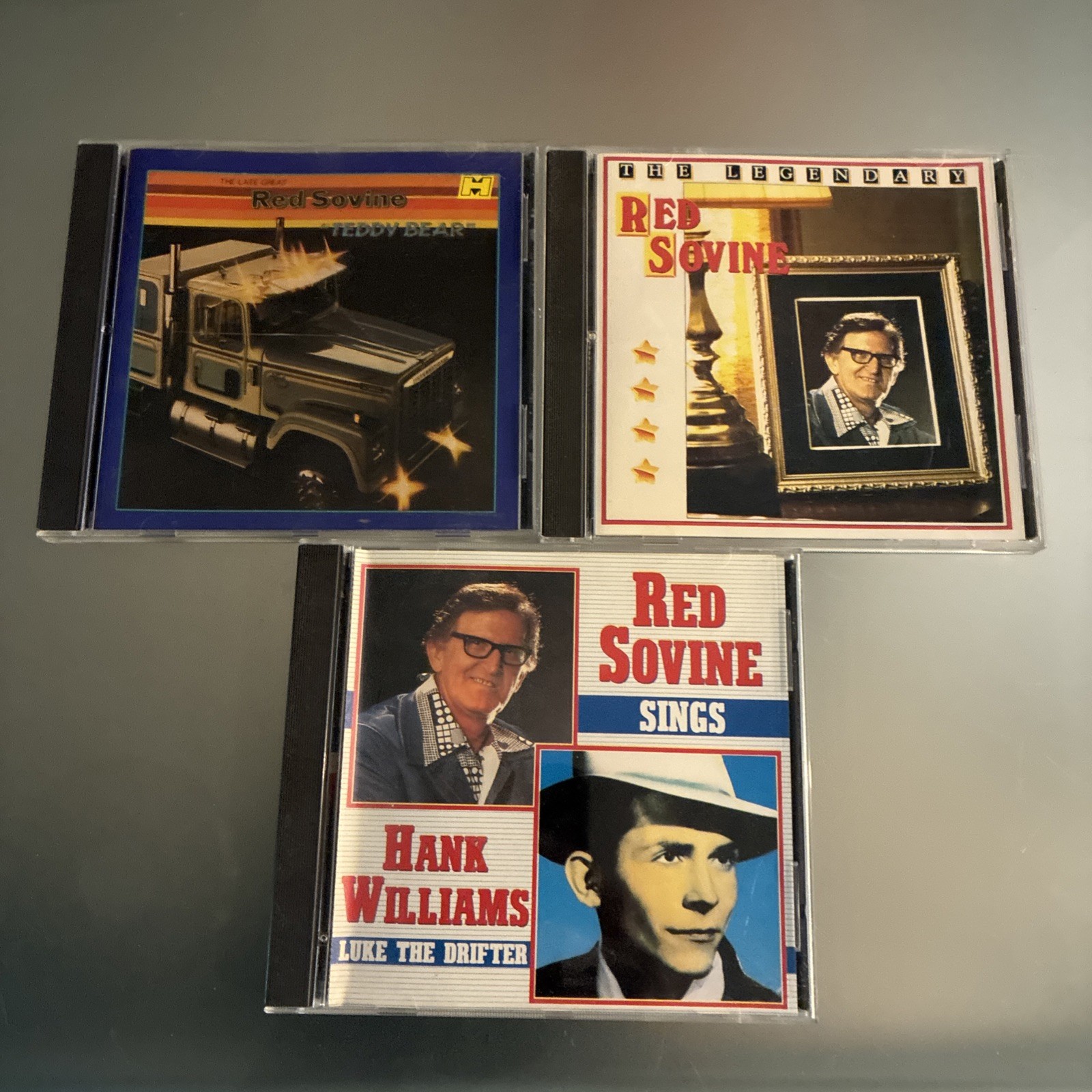 Red Sovine- 3 CD LOT Teddy Bear, The Legendary, Sings Hank Williams Luke Country