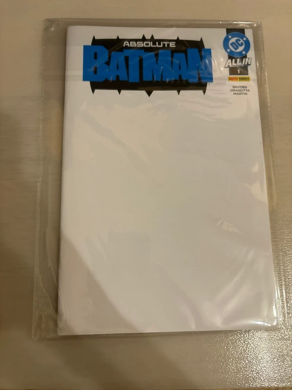 Absolute Batman 1 Variant Blank Cover