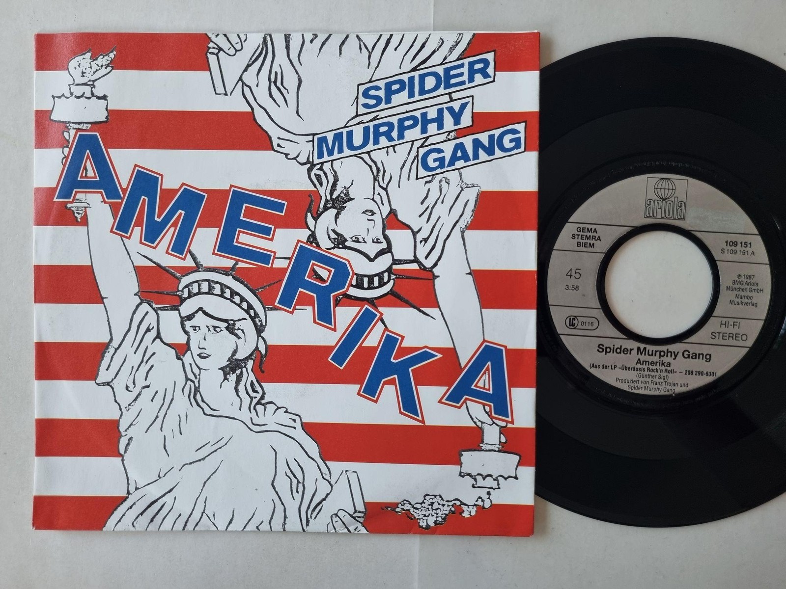 Spider Murphy Gang - Amerika 7'' Vinyl Germany