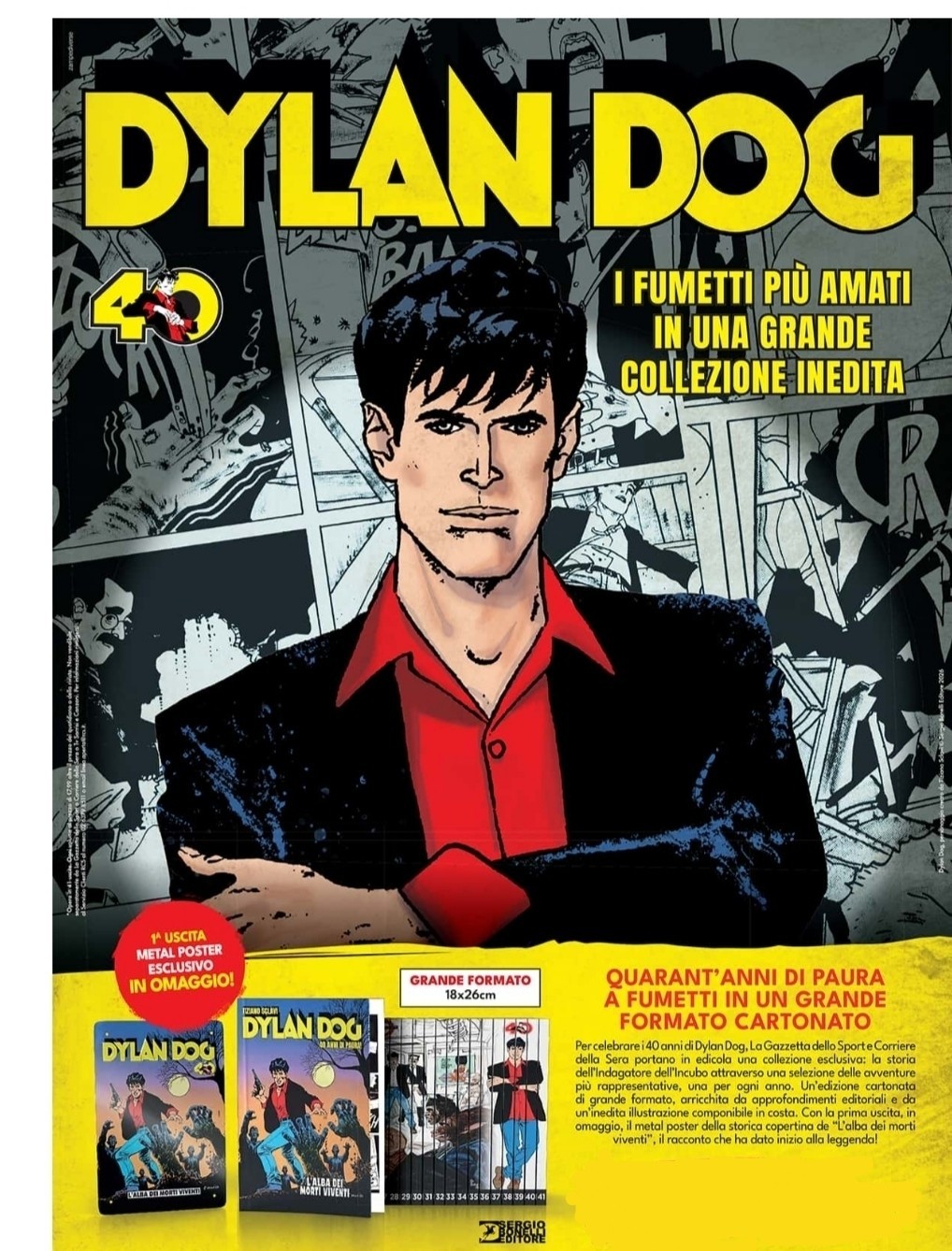 Sergio Bonelli Editore Dylan Dog  Grande formato  T. Sclavi + METAL PLATE