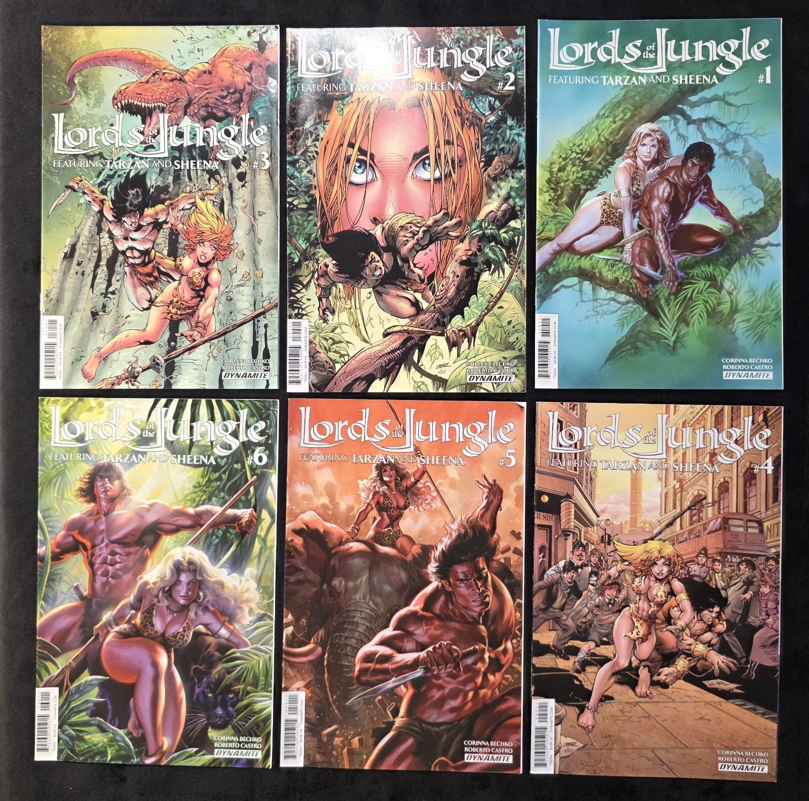 LORDS OF THE JUNGLE 1 2 3 4 5 6 VARIANT SET Alex Ross Massafera Sheena Girl LOT