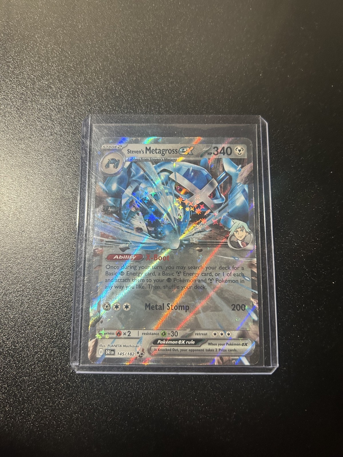 2025 POKEMON XY DRAGON BALL SUPER STEVEN'S METAGROSS EX HOLO 145/182