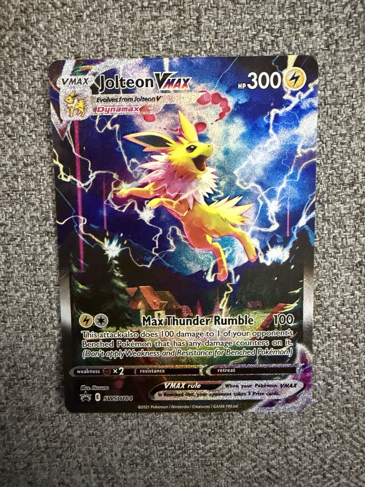 Pokémon TCG Jolteon VMAX SWSH184 Promo Stella Nera - PULITO