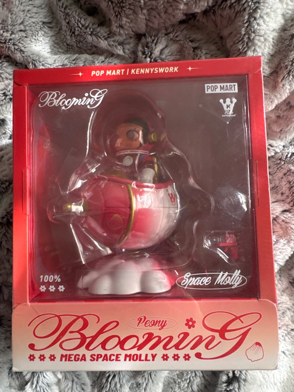 Pop Mart Blooming Series Mega Space Molly 100% Cina Peonia
