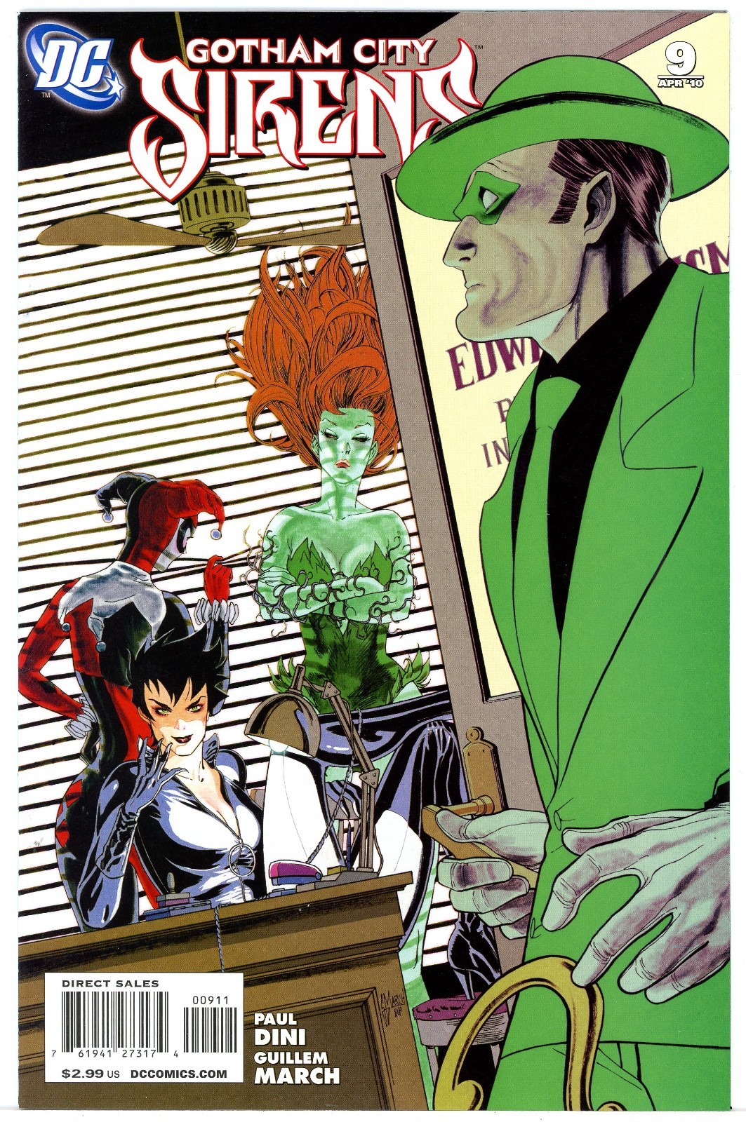 Gotham City Sirens #9 DC 2010 VF/NM Harley Quinn Catwoman Enigmista