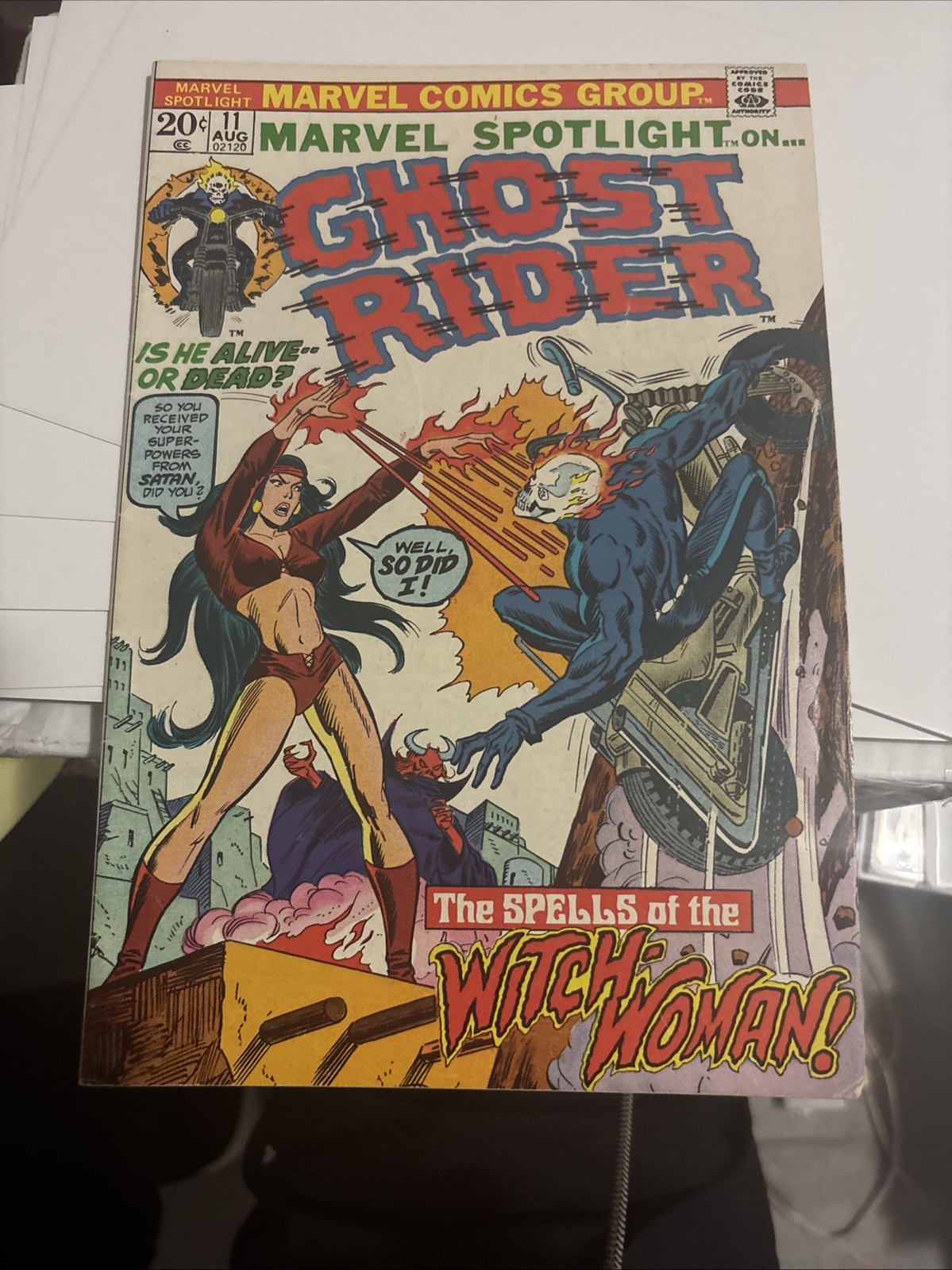 Marvel Spotlight On Ghost Rider #11 agosto 1973 fumetto