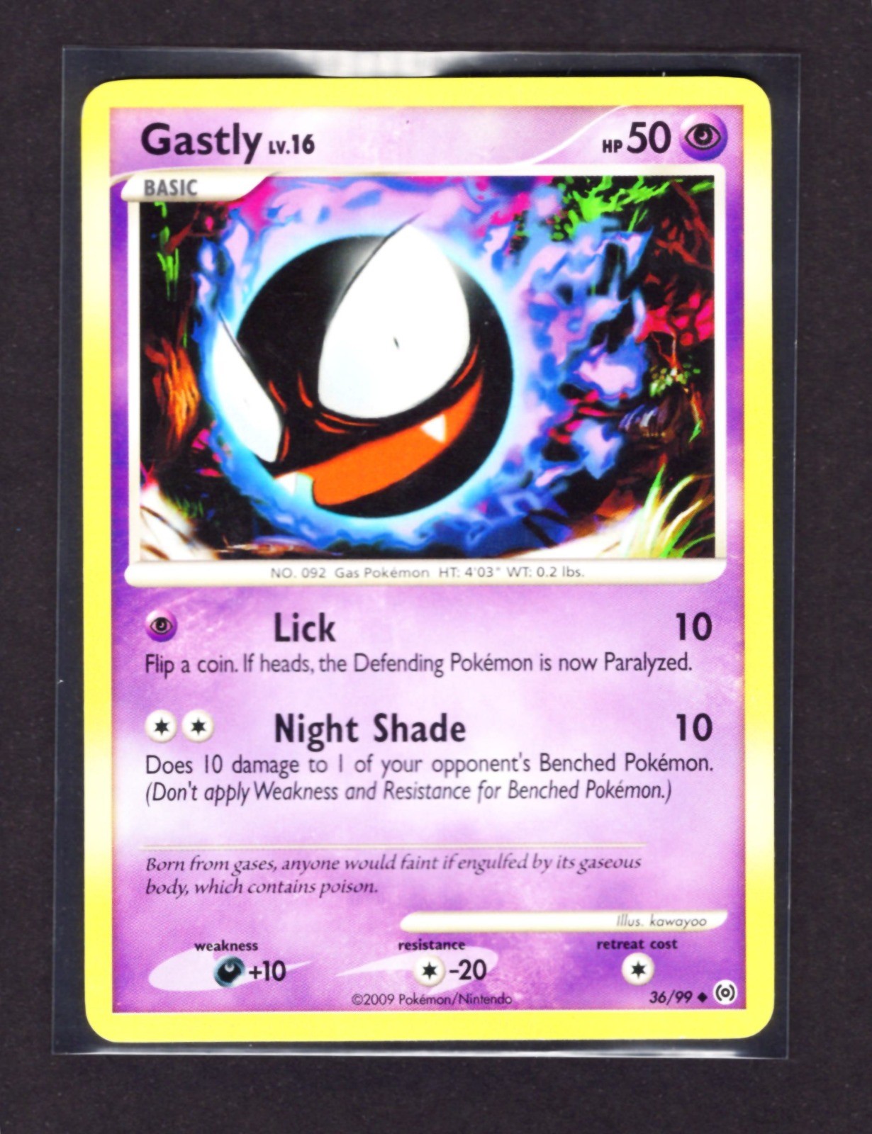 Gastly (36) AR 36/99 Arceus psichico non comune quasi nuovo