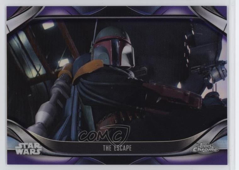 2022 Chrome Star Wars Il Mandaloriano Edizione Beskar Viola Rifrattore /75 1u5y