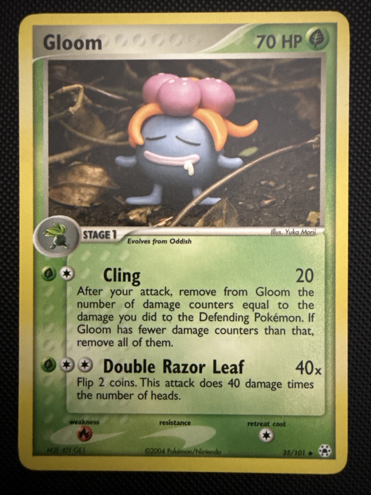 Gloom 35/101 Leggende Nascoste Pokemon Normale TCG Yuka Morii quasi nuovo pulito!