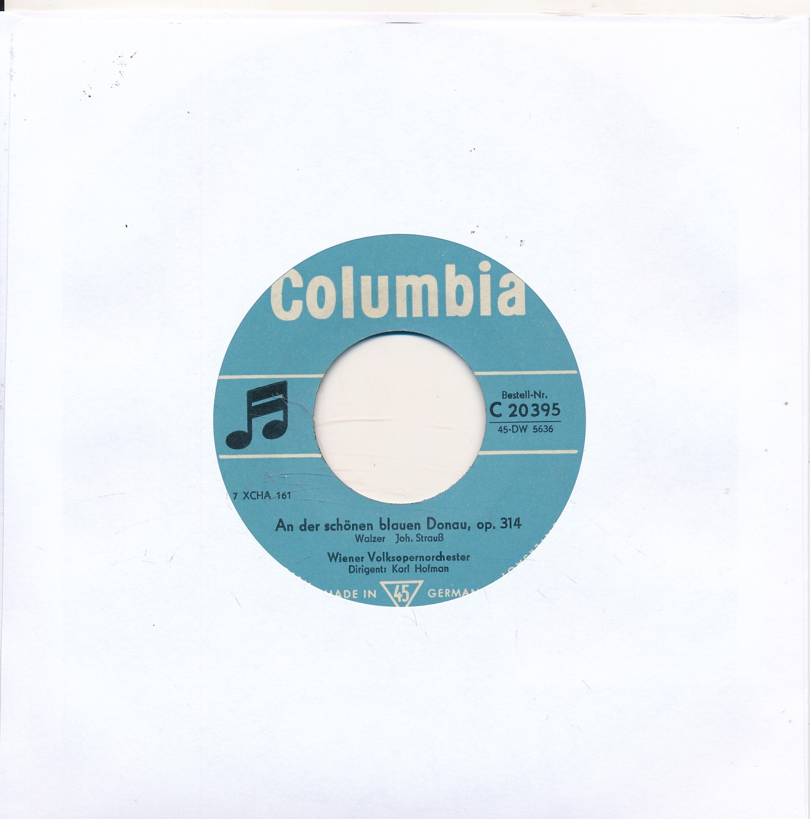 An der schönen blauen Donau - Volksopernorchester - LC Single 7" Vinyl 284/09