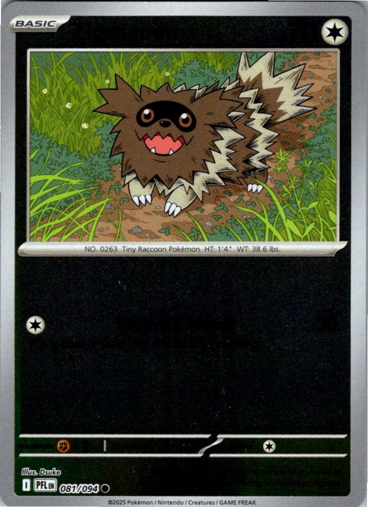 Zigzagoon Reverse Holofoil 081/094 Phantasmal Flames NM