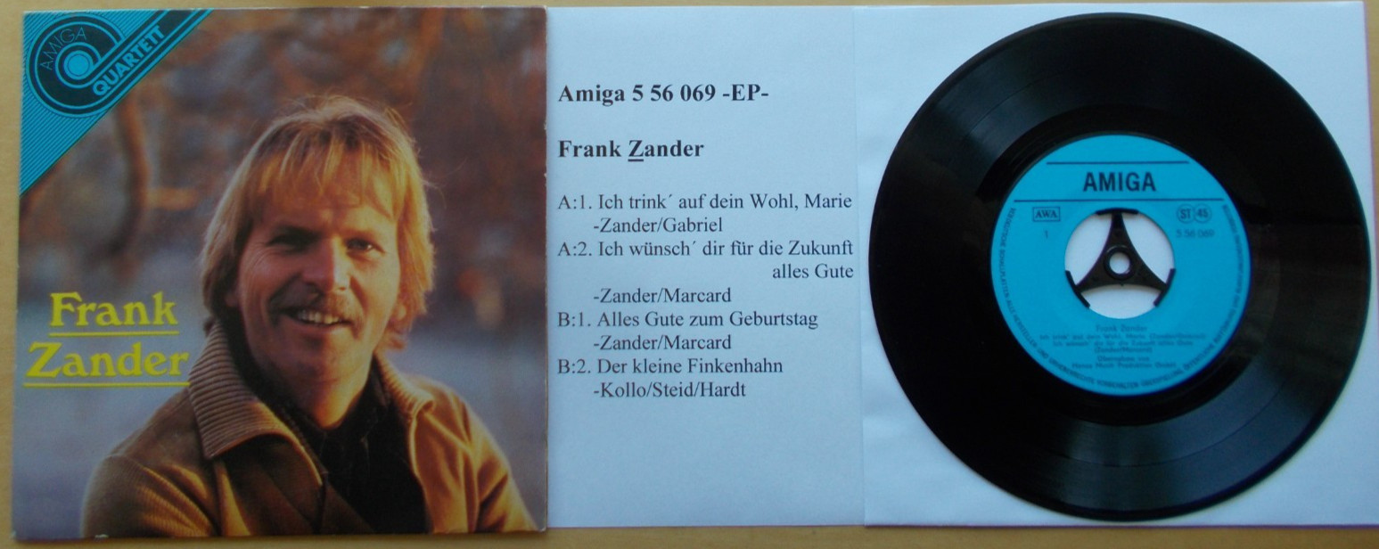 Frank ZANDER Ich trink` auf dein Wohl, Marie★Alles Gute zum Gebu★EP Amiga 556069