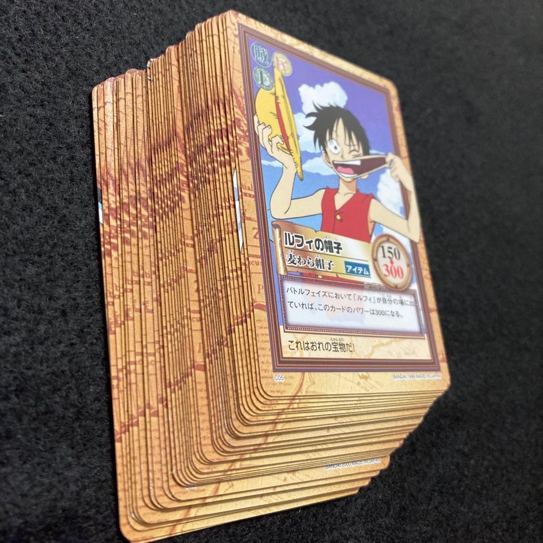 Lotto 252 carte One Piece Carddass Hyper Battle 1999-2002 BANDAI Giappone vintage
