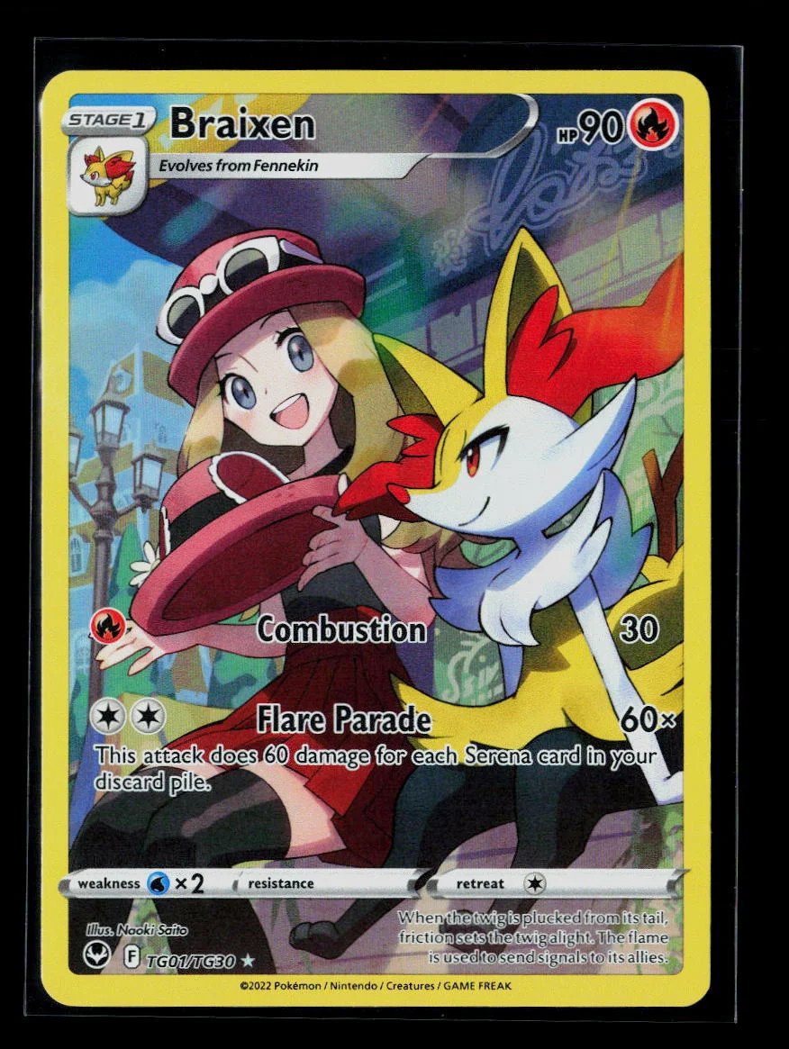Pokemon 2022 Silver Tempest Braixen CHR #TG01/TG30