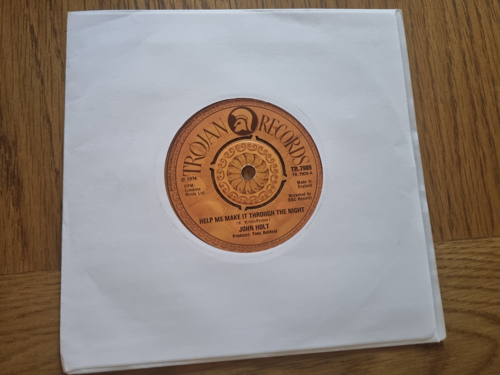 John Holt – Help Me Make It Through The Night 1974 Trojan TR.7909 Reggae 7”