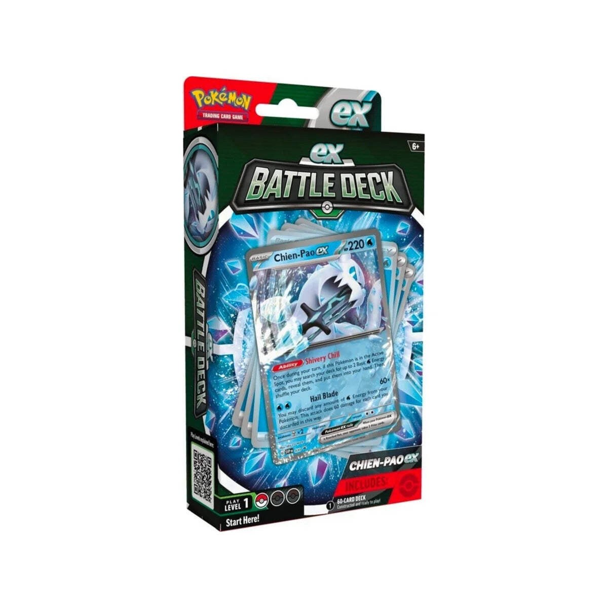 Pokemon TCG Chien-Pao ex Mazzo Battle 60 Carte Pronto Gioco Set + Carta Codice