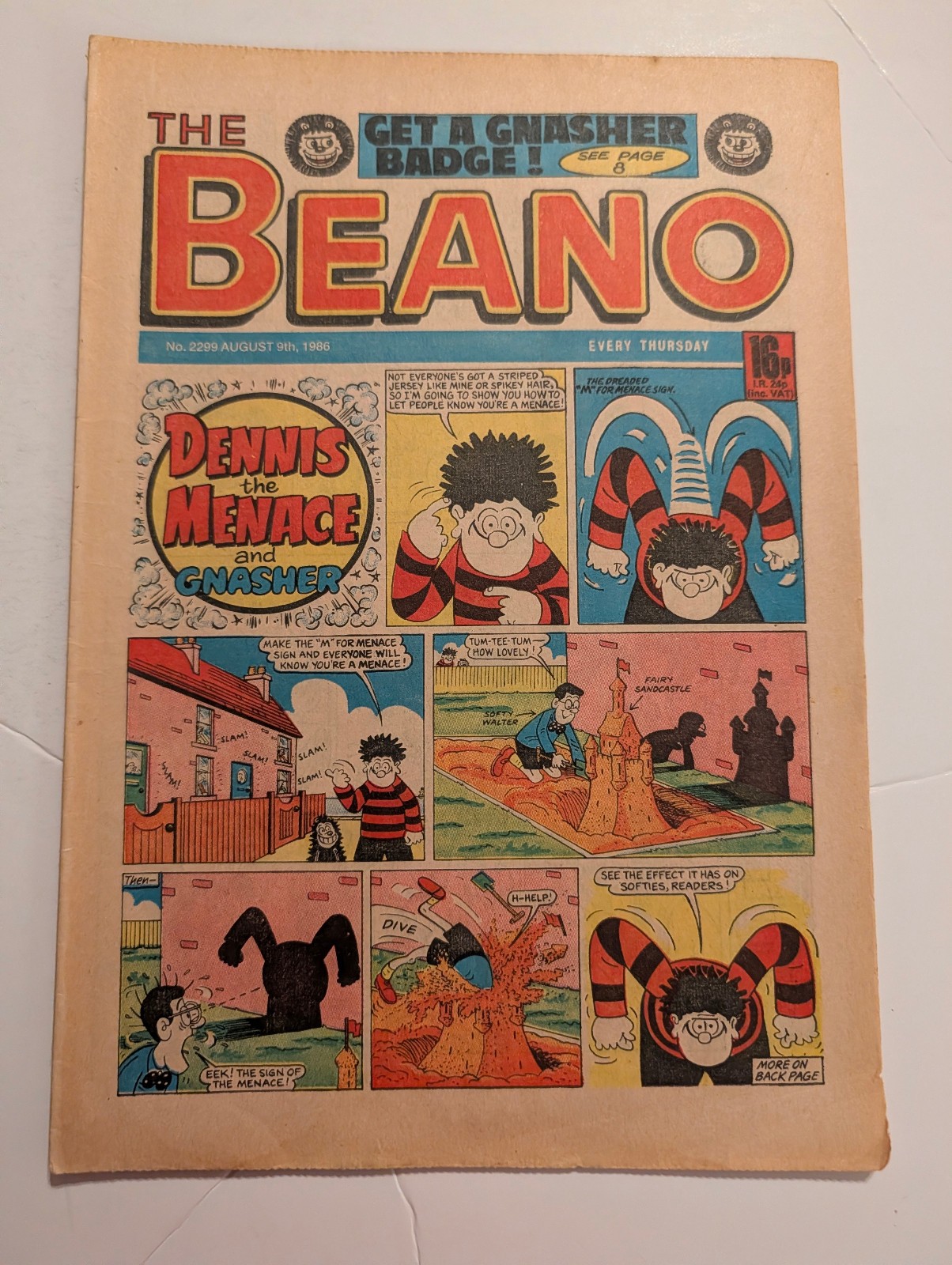 Beano Comic No 2299, August 9th 1986.