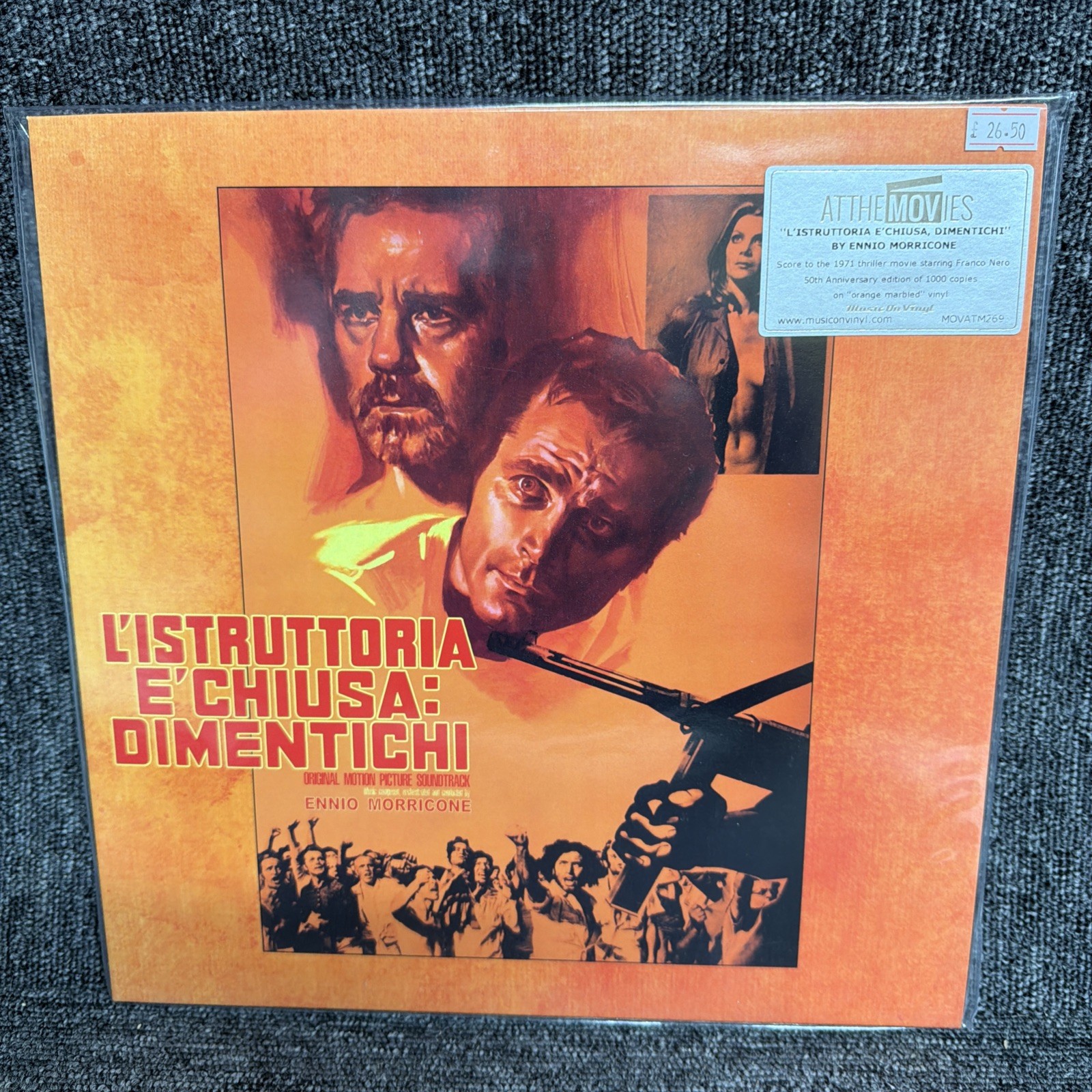 Ennio Morricone L'istruttoria E'Chiusa Dimentichi 180g 1LP Orange Vinyl 2021