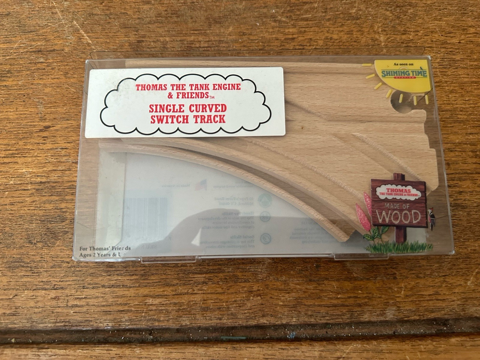1992 Shining Time Wooden Thomas Train Single Curved Switch Tracks!