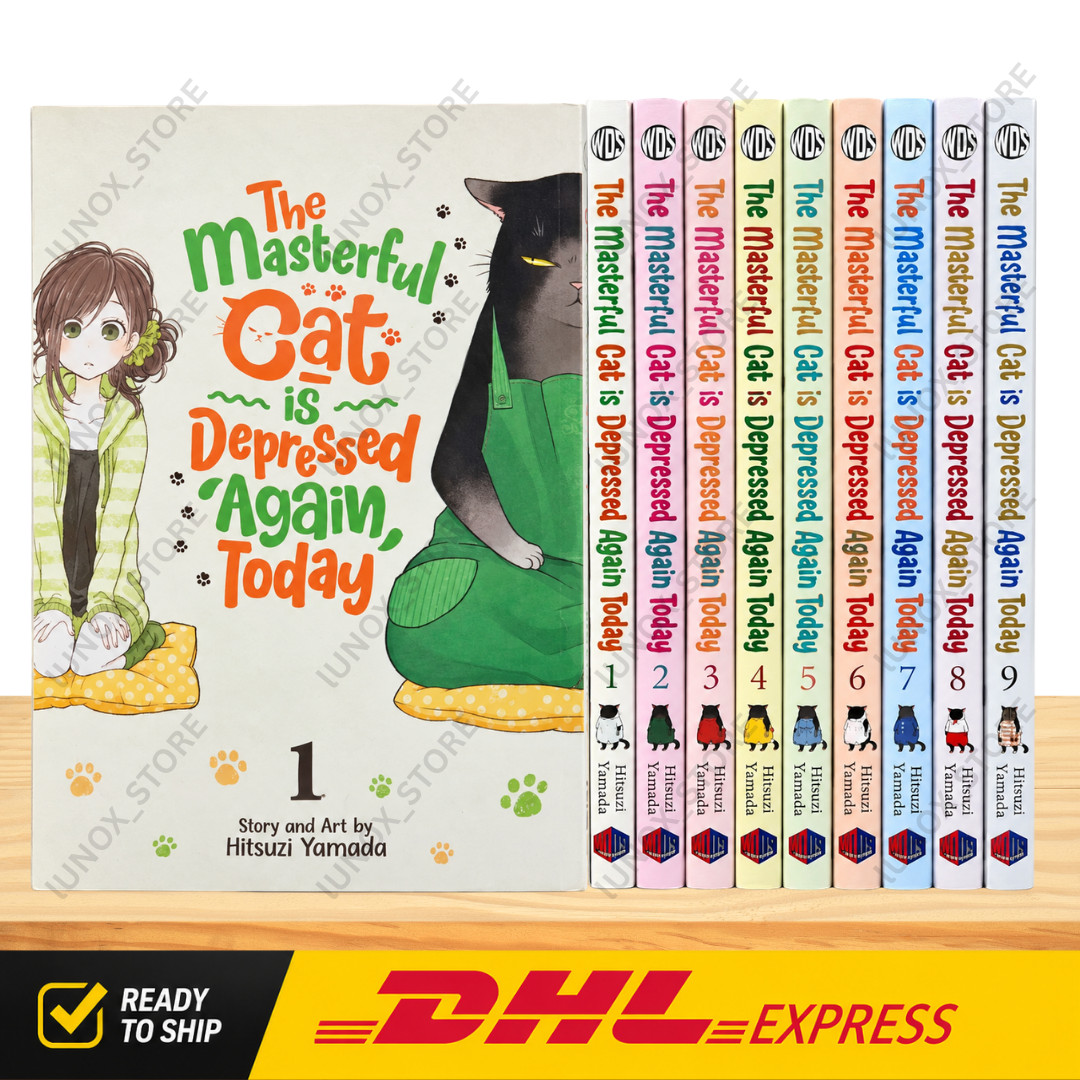 Il gatto maestro è depresso di nuovo oggi vol 1-9 set completo manga libro inglese