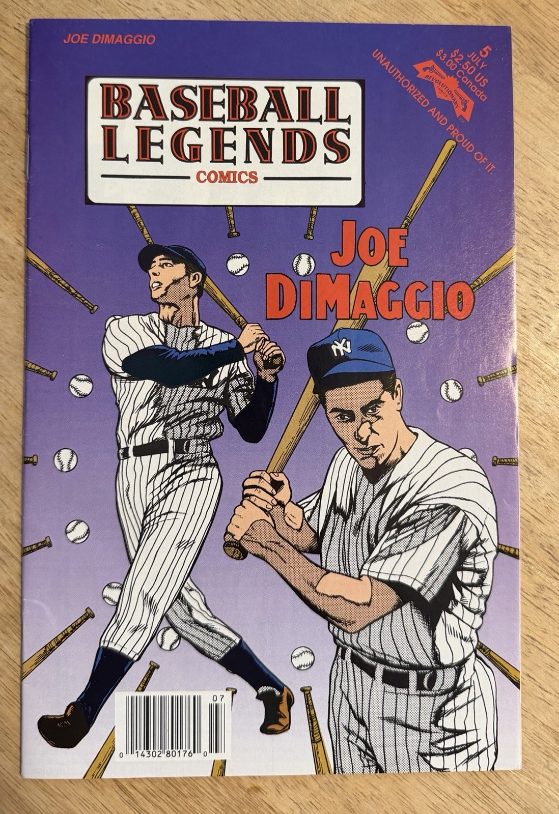 Baseball Legends Comics #5 (Revolutionary Comics) Joe DiMaggio