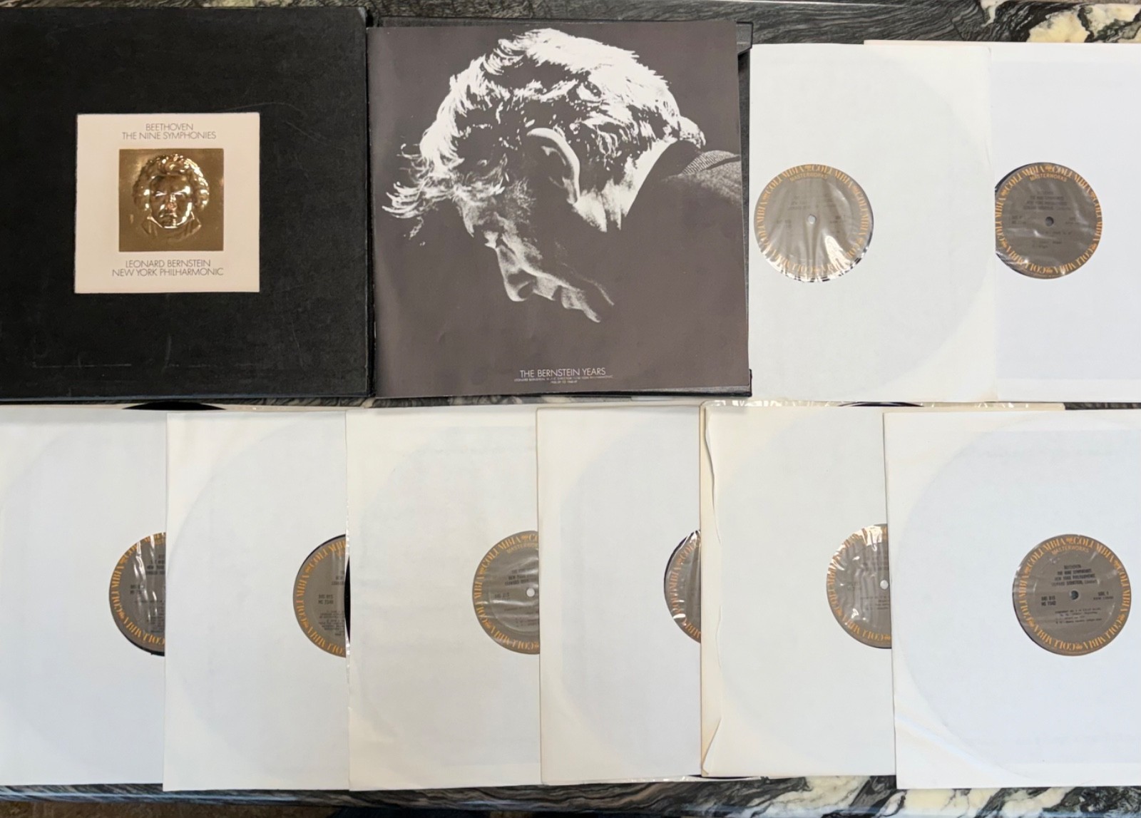 Vintage Vinyl - Beethoven 9 Symphonies, Leonard Bernstein & New York Phil, 8 LPs