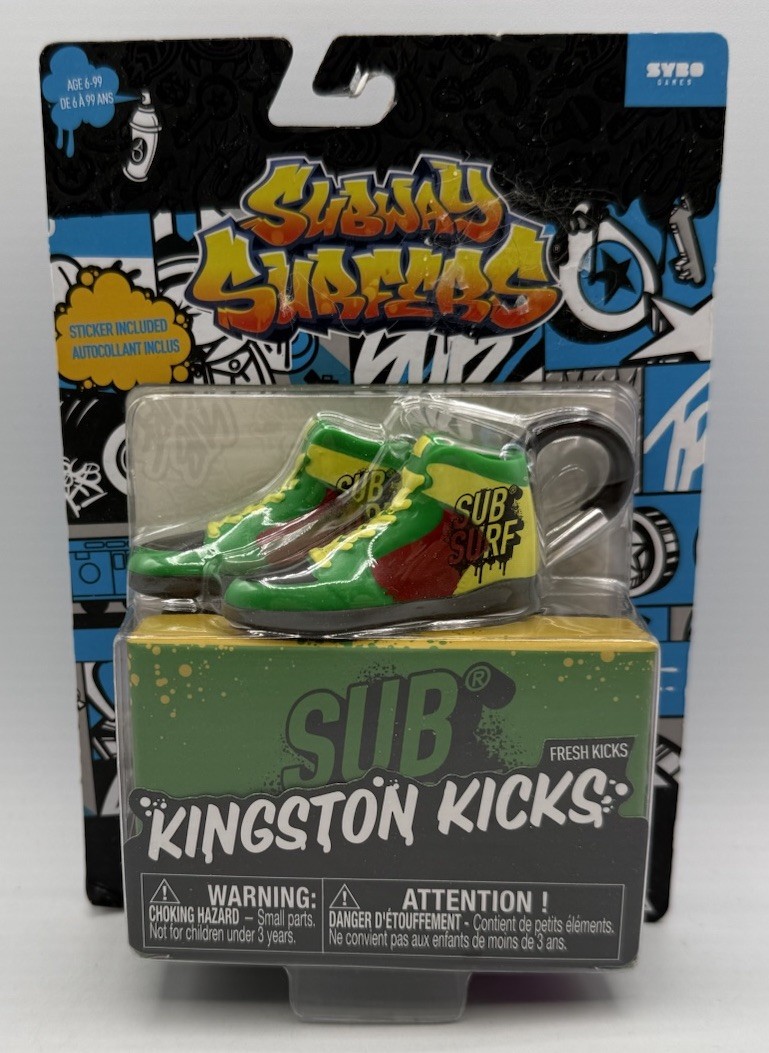 KINGSTON KICKS Subway Surfers MINI FRESH KICKS zaino clip portachiavi scarpe NUOVO