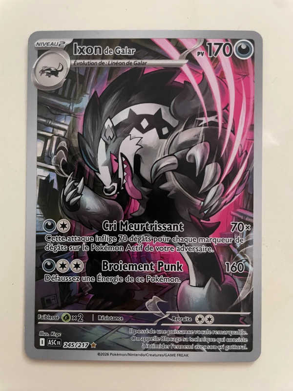 Carte Pokémon Ixon de Galar 245/217 - Série Héros Transcendants (ME02_5) - FR