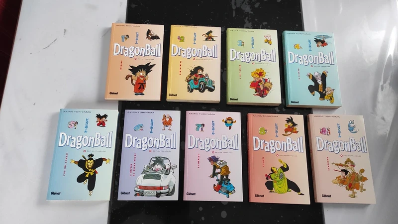 Lot dragon ball pastel 1 à 9 excellent état général manga rare épuisé goku dbz