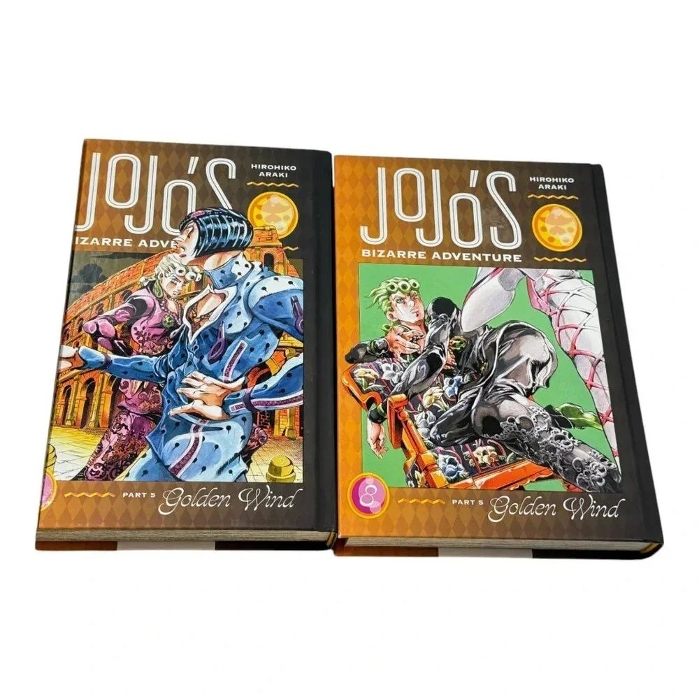 JoJos Bizarre Adventure Golden Wind Manga Book Lot 2 Vol 7 & 8 Deluxe Ed UK HC