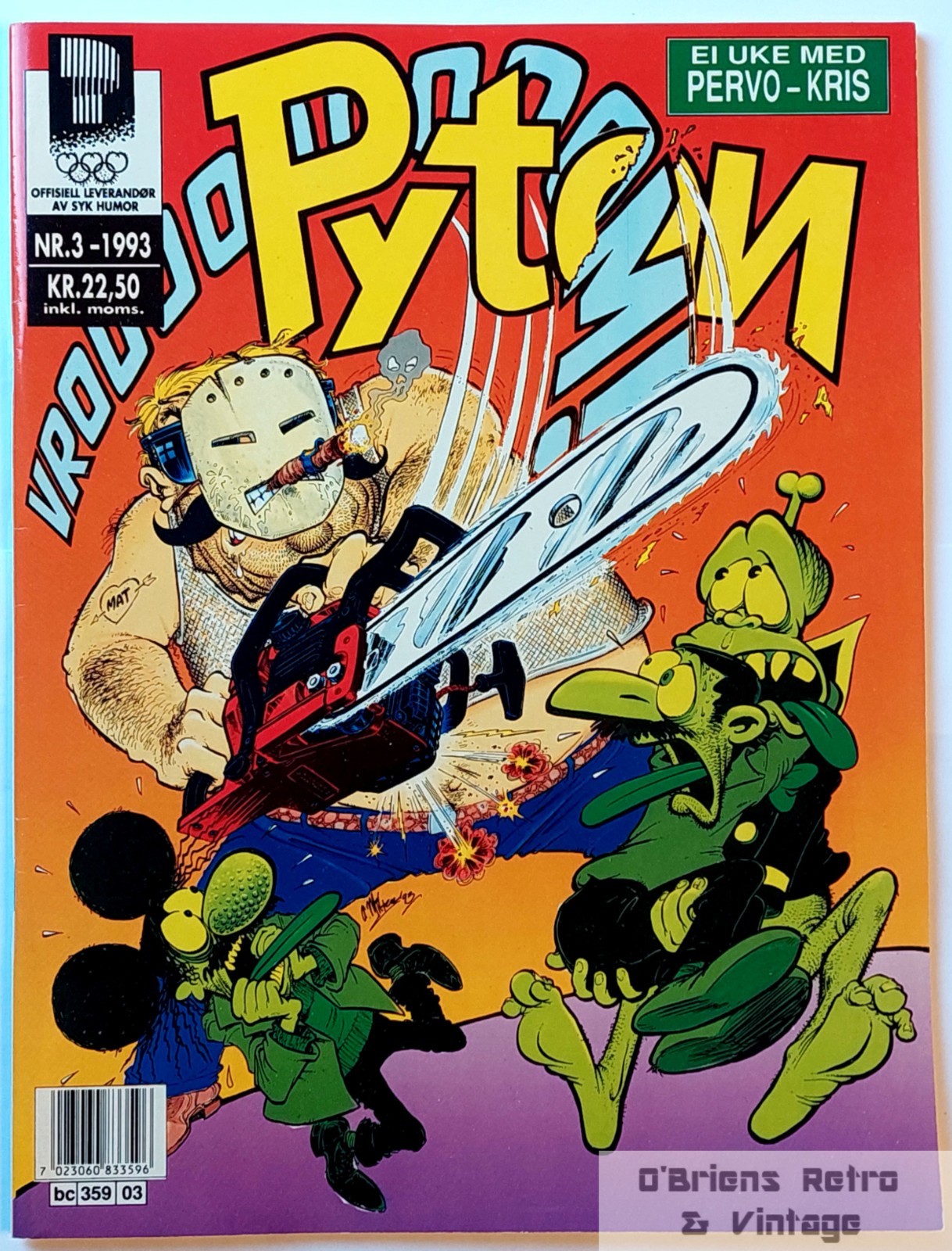 Pyton n. 3 (1993) - Dølle, Snømannen & Pervio‐Kris - Fumetto norvegese
