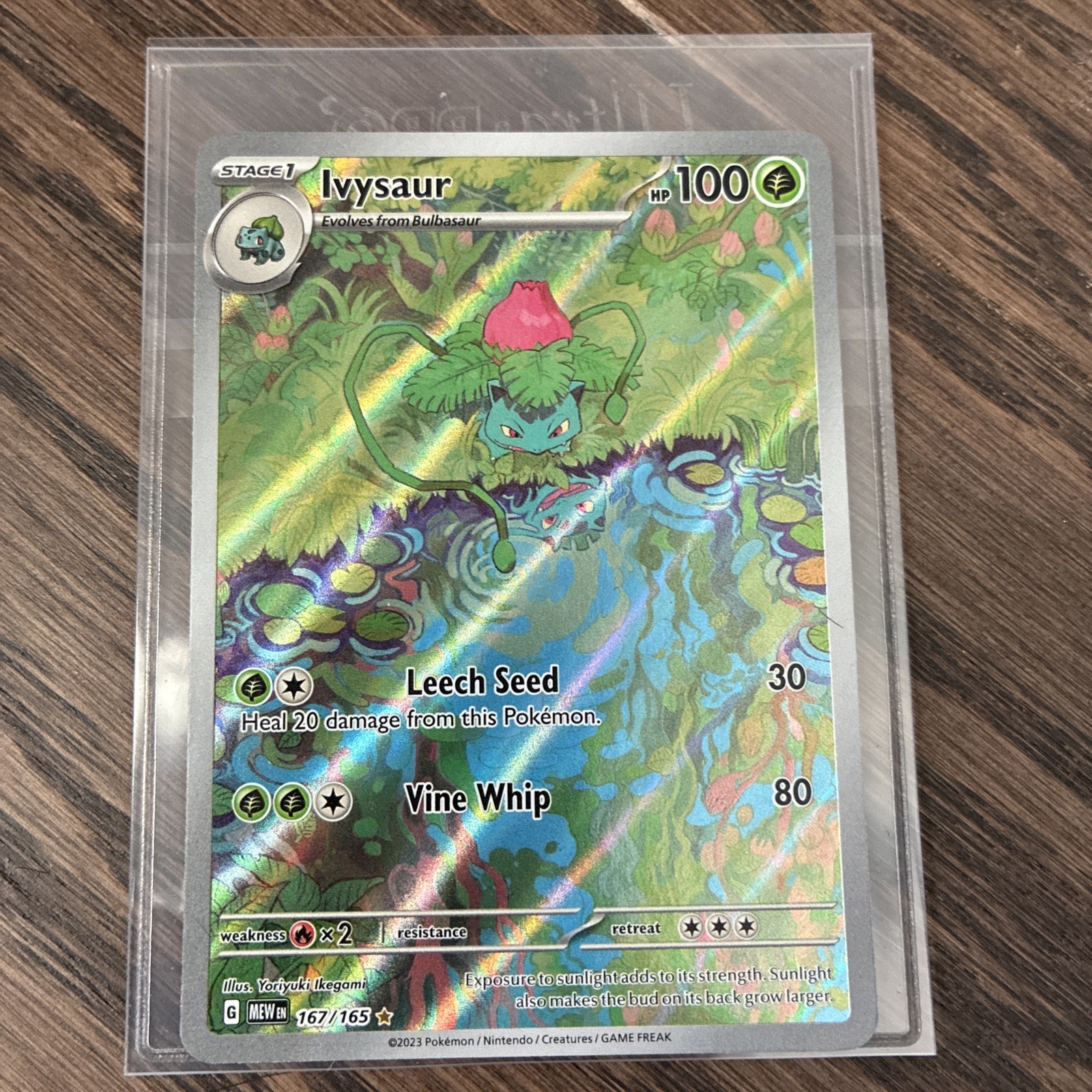 Pokemon Ivysaur 167/165 SV 151 Illustrazione Rara Eng