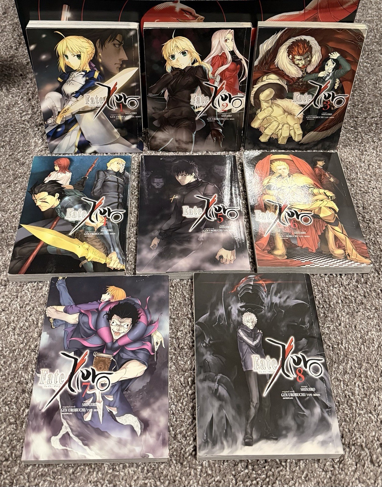 Fate Zero Manga Volume 1-8 Versione Inglese Set Completo