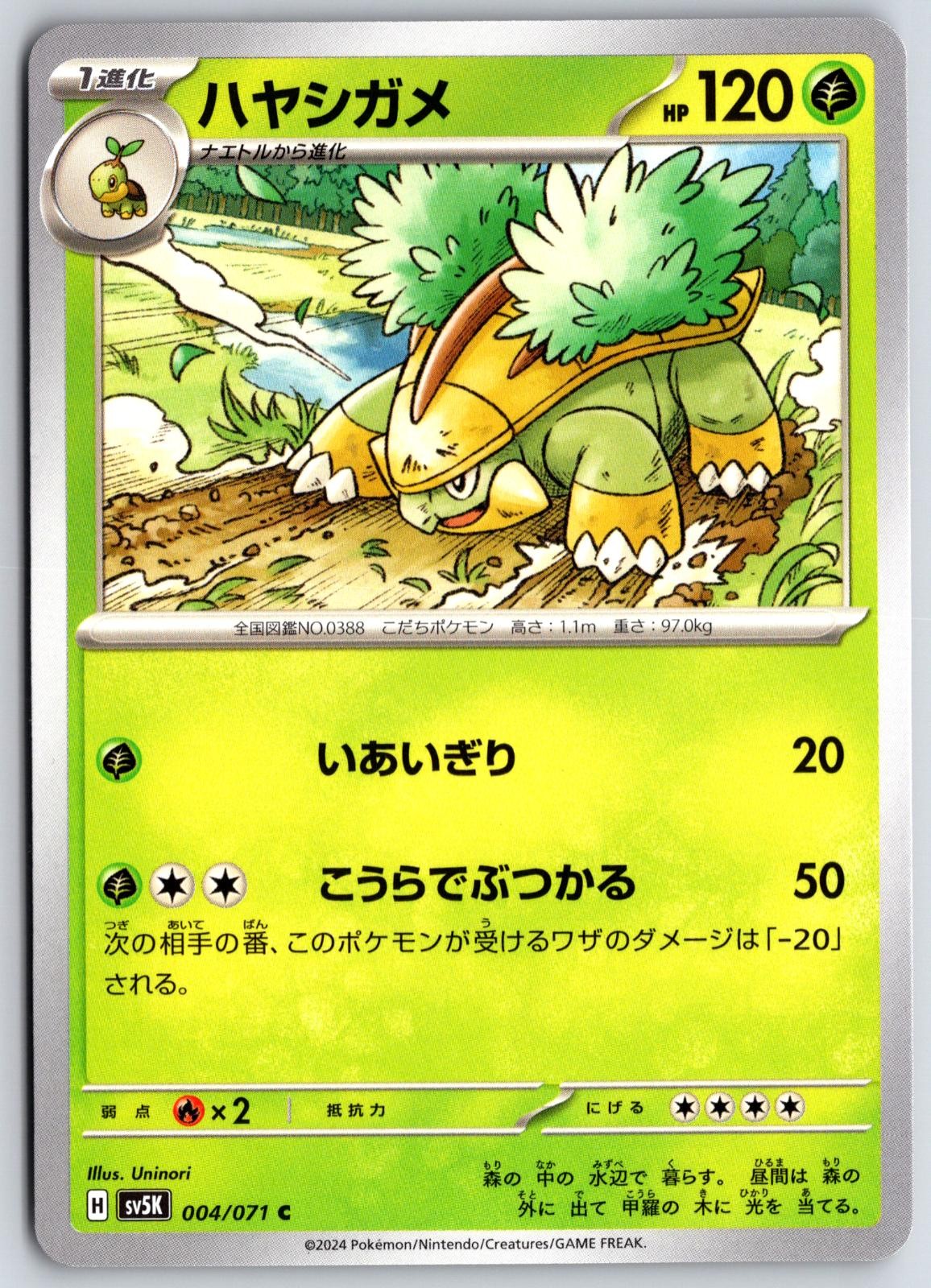 Grotle 004/071 Common Wild Force Pokemon Japanese Near Mint