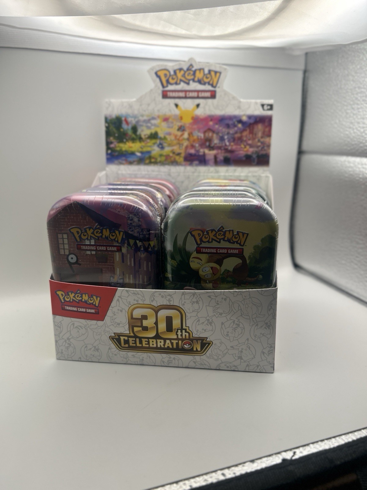Pokemon TCG 30° Celebrazione Mini Lattine Set Completo 10 Sigillato + Display Box 2026