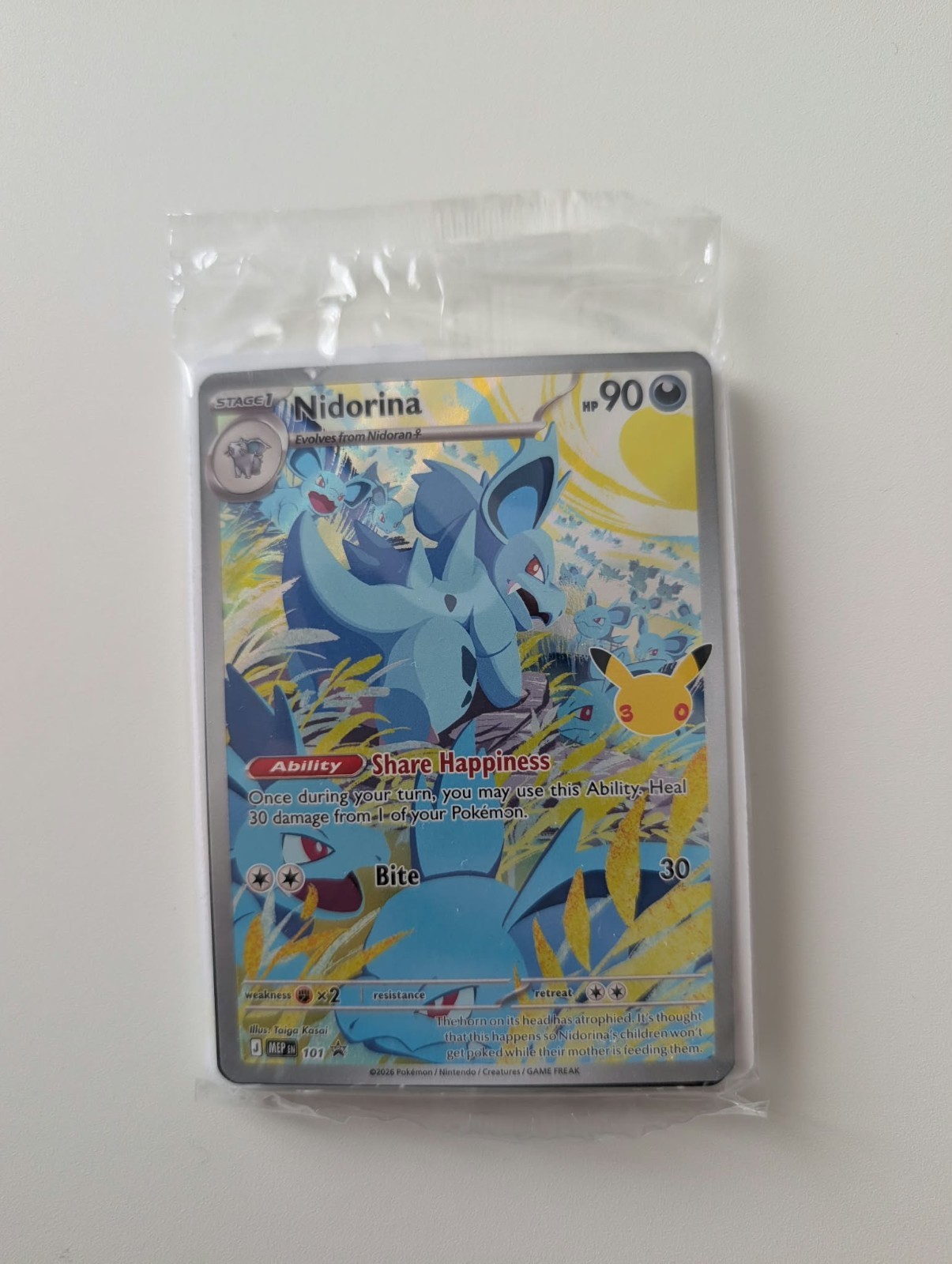 Nidorina - 101 (30th Celebration) 101 Me: Mega Evolution Promo Holo