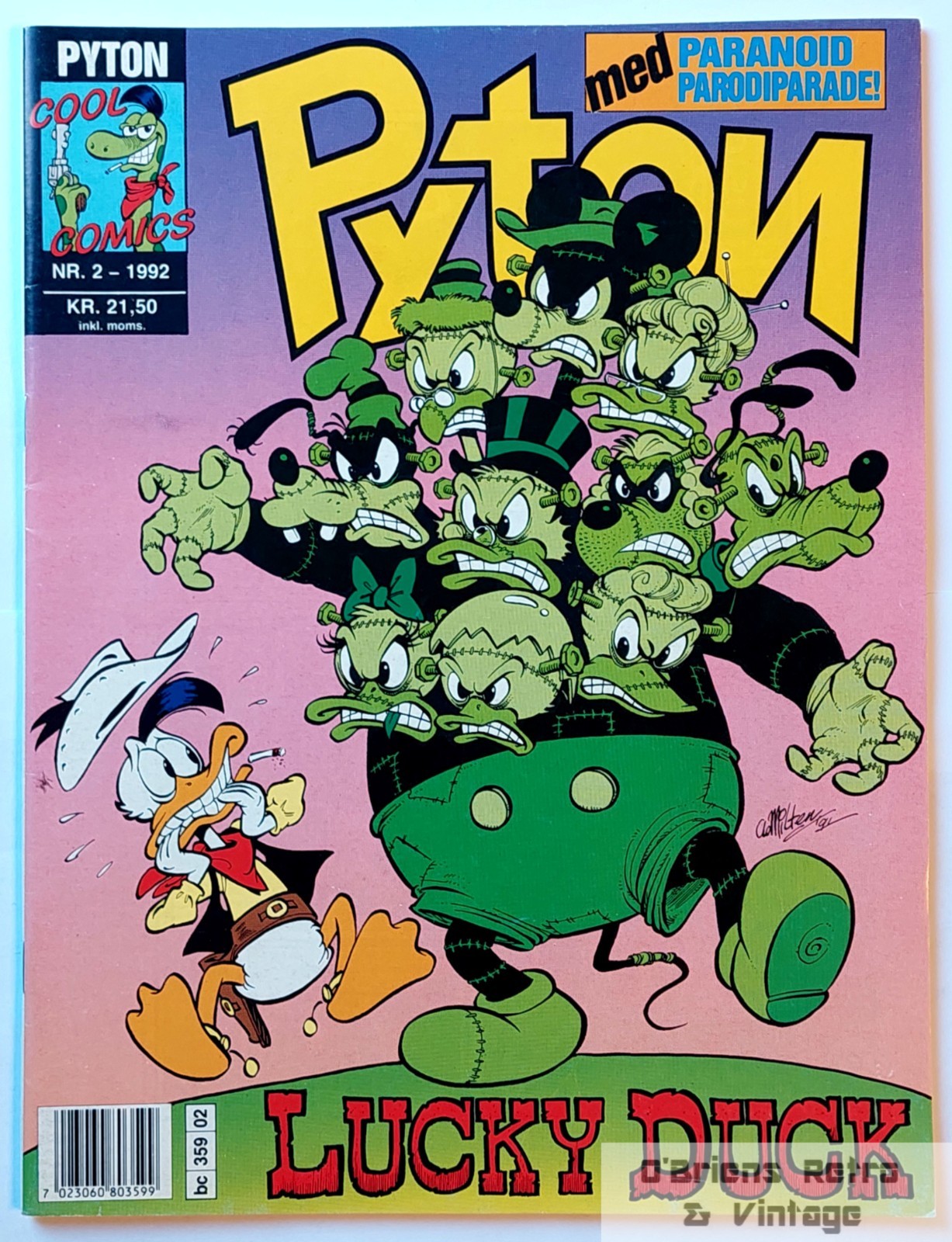 Pyton n. 2 (1992) - Parata Lucky Duck & Parody - Fumetto norvegese