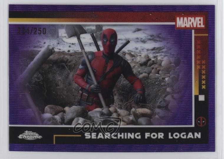 2025 Topps Chrome Multiverse and More Purple Wave Refractor 234/250 Deadpool 9et