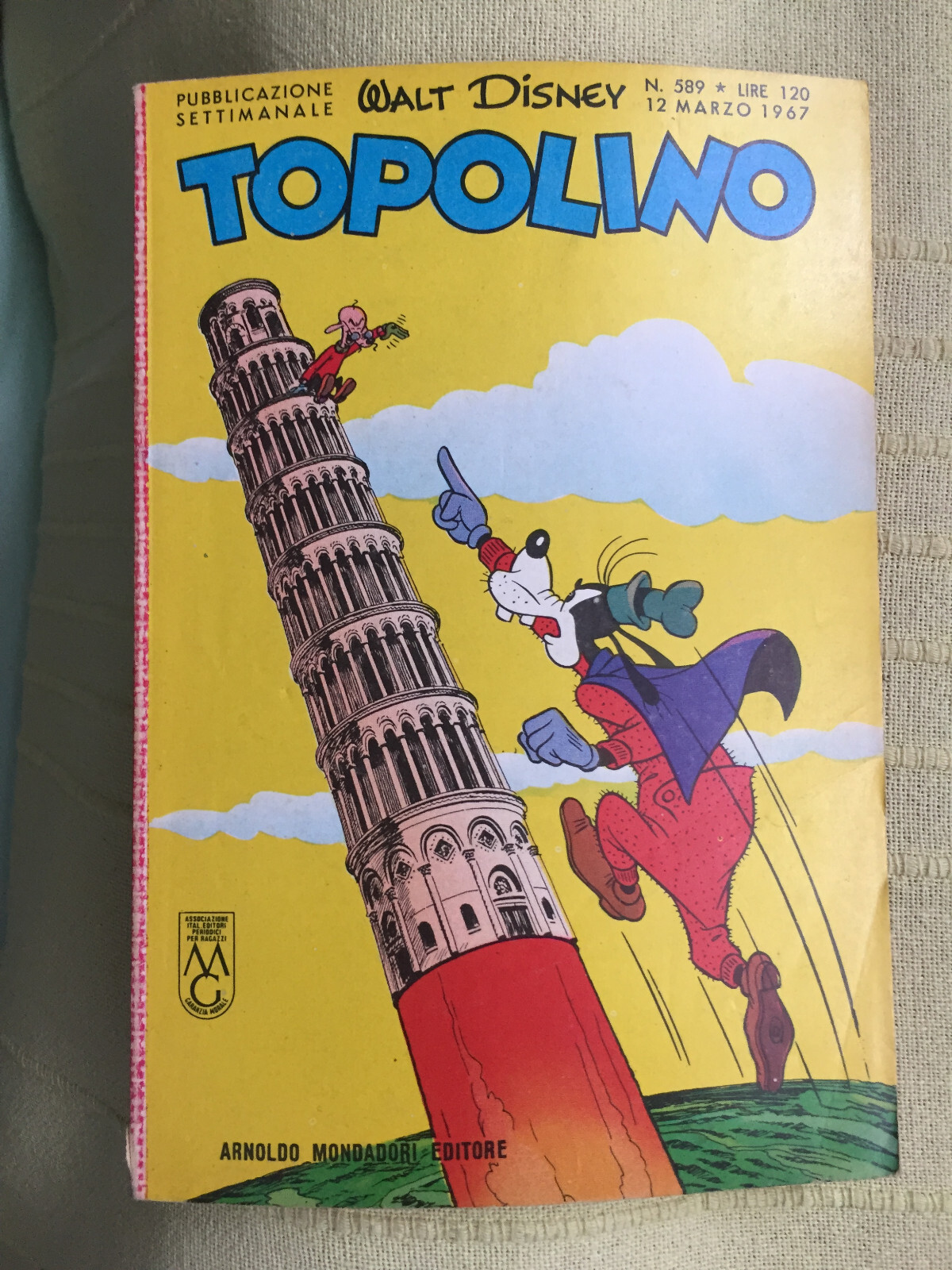 TOPOLINO N° 589 - 12 MARZO 1967 - NO BOLLINI. OTTIMO/EDICOLA!