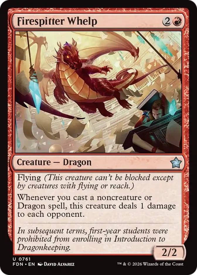 MTG - Firespitter Whelp - Foundations - X1 - (LP) - #P8765