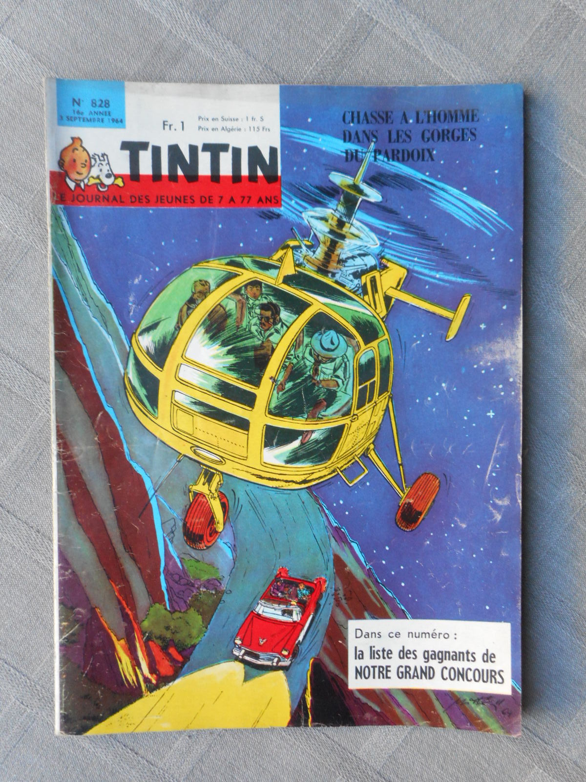 Hebdo Tintin 1ª Serie N°828 Stato Corretto Senza Più