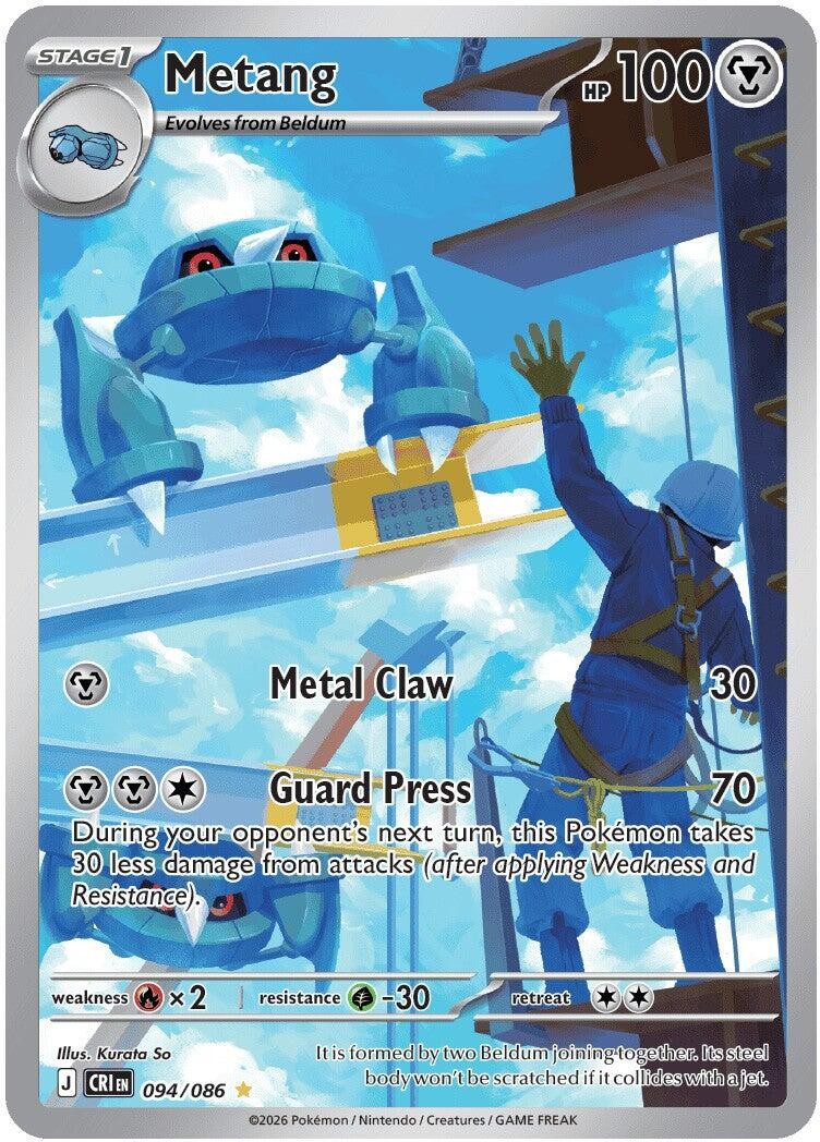 Pokemon Metang Mega Evoluzione: Chaos Rising 094/086 Holofoil quasi nuovo