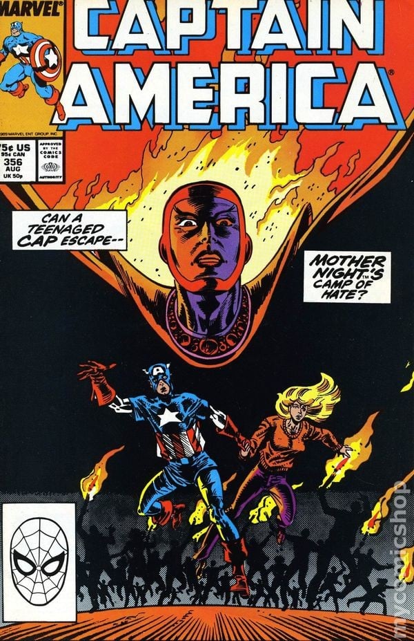 Captain America #356 VG 1989 Stock Image Low Grade