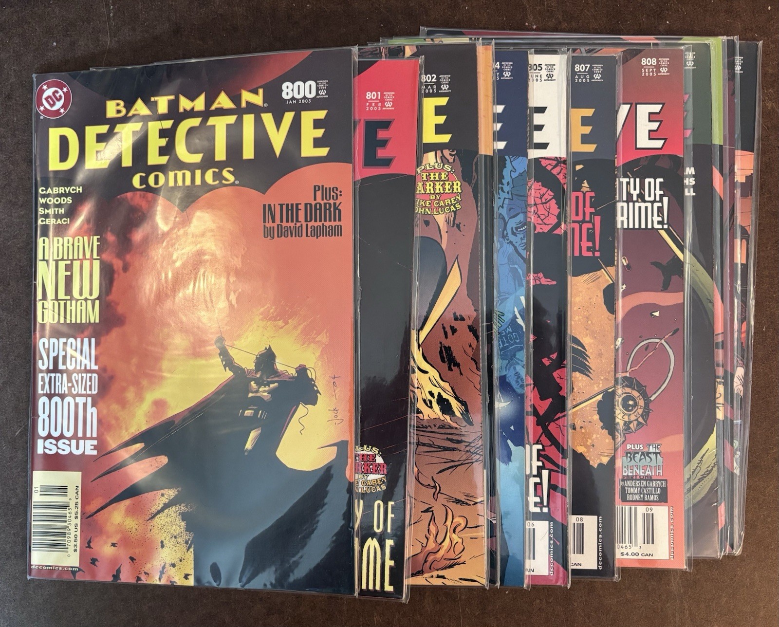 Detective Comics #800-808 811-814 CITY OF CRIME set completo 13 numeri Batman