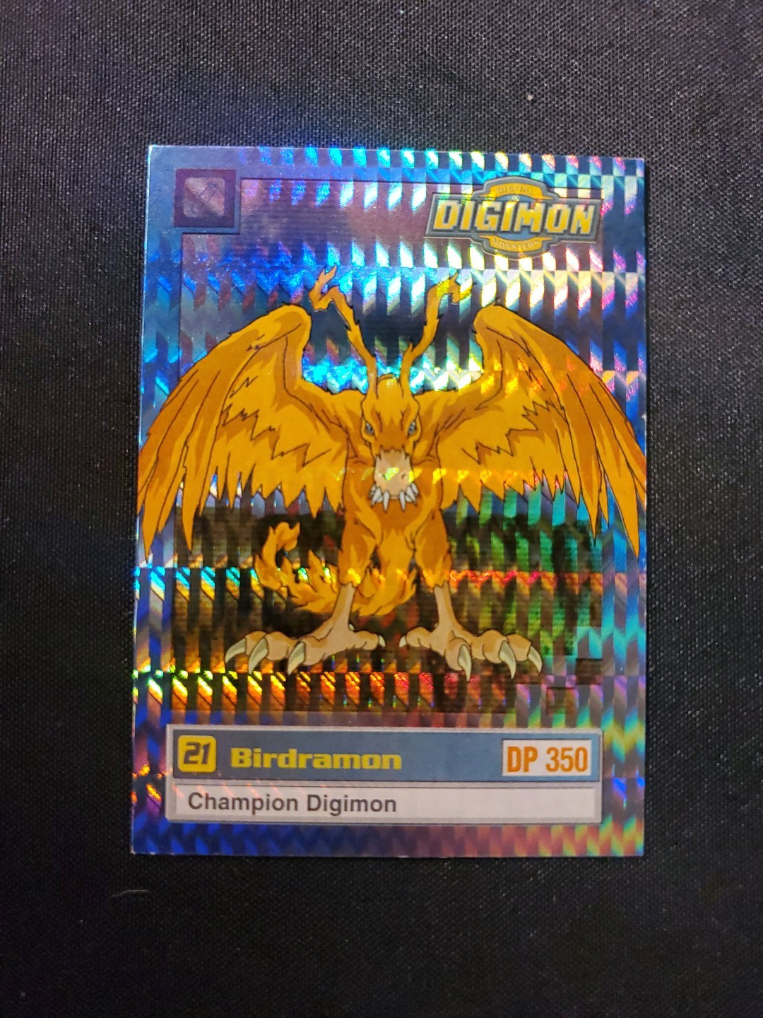 BIRDRAMON 23 of 34 Silver STAMPED PRISM FOIL Holo DIGIMON 1999 Upper Deck '''