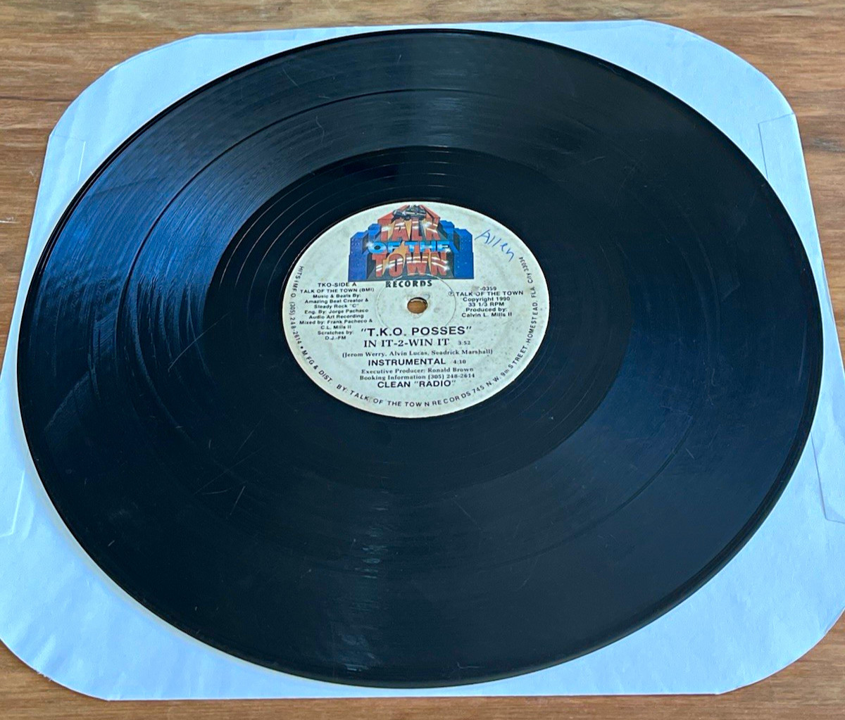 T.K.O. Posses In It-2-Win It 12" Vinyl 1990 Miami Bass Talk Of The Town G+ Allen