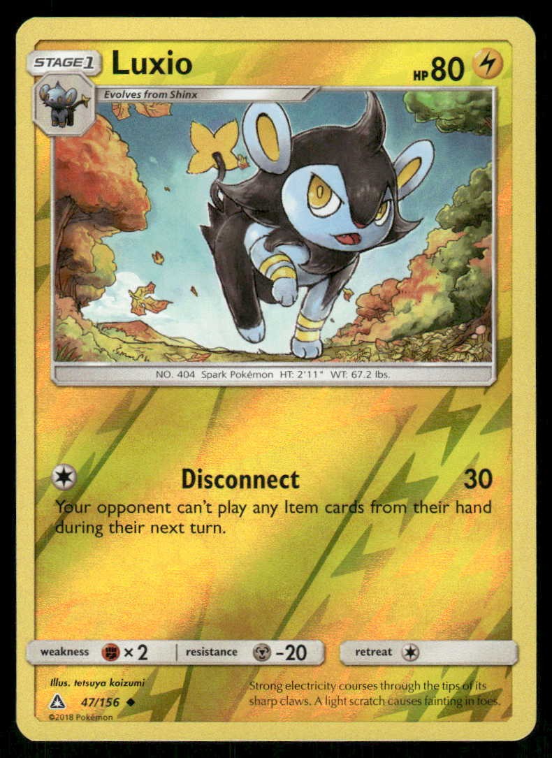 POKEMON LUXIO ULTRA PRISM 47/156 REVERSE HOLO UC LP