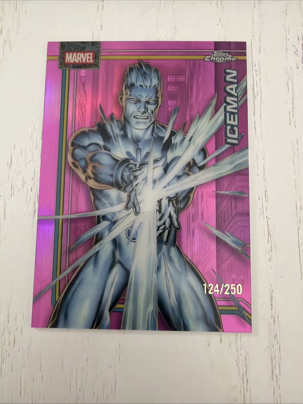 ICEMAN 2026 TOPPS CROMO MARVEL RIFRATTORE ROSA /250 Q5692